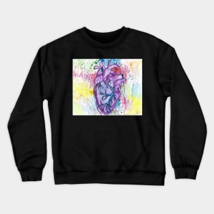 Bleeding Color Heart Crewneck Sweatshirt